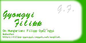 gyongyi filipp business card